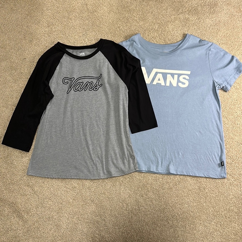 Vans 2 pc bundle baseball Tee & blue T-shirt XL